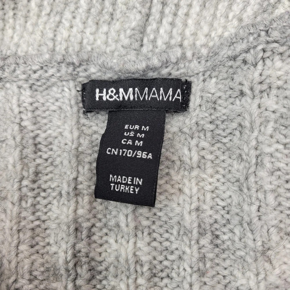 H&M Mama Women's Cardigan Gray M Comfy Warm Wool Alpaca - Picture 7 of 8